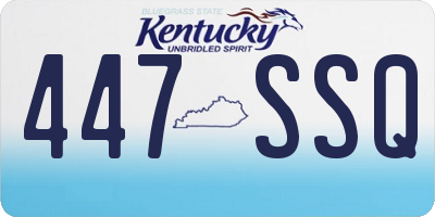 KY license plate 447SSQ