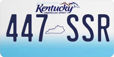 KY license plate 447SSR