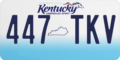 KY license plate 447TKV