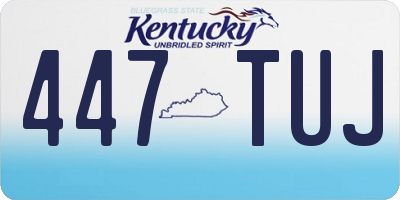 KY license plate 447TUJ