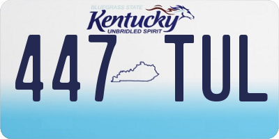 KY license plate 447TUL