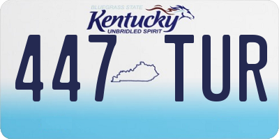 KY license plate 447TUR