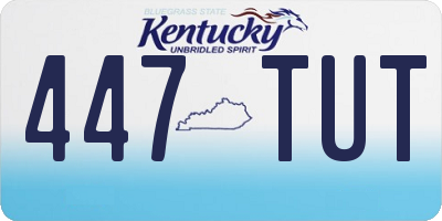 KY license plate 447TUT