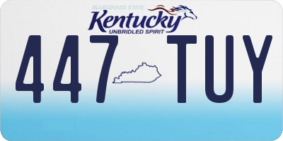 KY license plate 447TUY