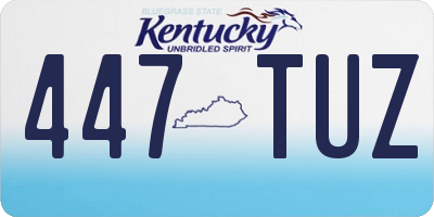 KY license plate 447TUZ