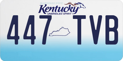 KY license plate 447TVB