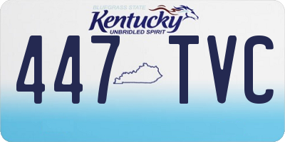 KY license plate 447TVC