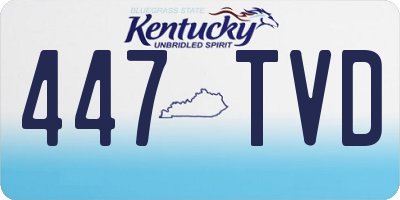 KY license plate 447TVD