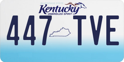 KY license plate 447TVE