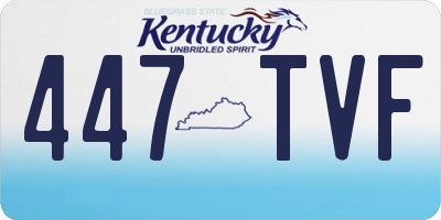 KY license plate 447TVF