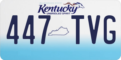 KY license plate 447TVG