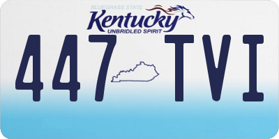 KY license plate 447TVI