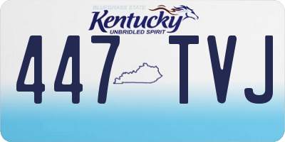 KY license plate 447TVJ