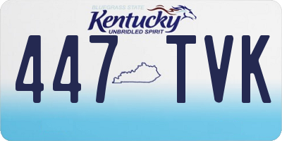 KY license plate 447TVK