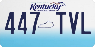 KY license plate 447TVL