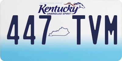 KY license plate 447TVM