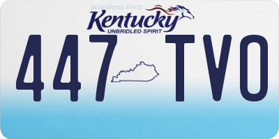 KY license plate 447TVO