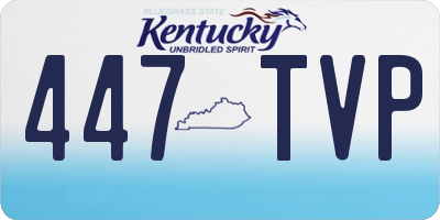 KY license plate 447TVP