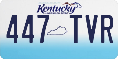 KY license plate 447TVR