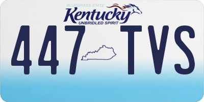 KY license plate 447TVS
