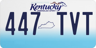 KY license plate 447TVT