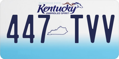 KY license plate 447TVV