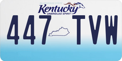 KY license plate 447TVW