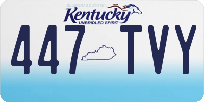 KY license plate 447TVY