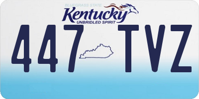 KY license plate 447TVZ
