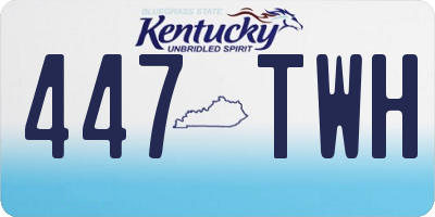 KY license plate 447TWH