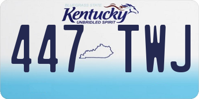 KY license plate 447TWJ