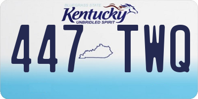 KY license plate 447TWQ
