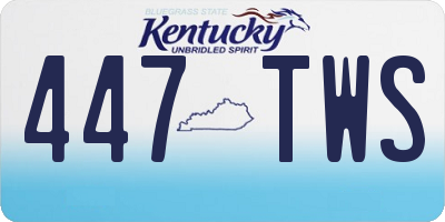 KY license plate 447TWS