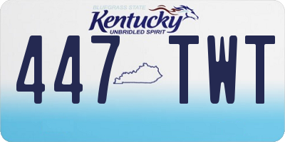 KY license plate 447TWT