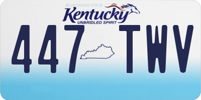 KY license plate 447TWV
