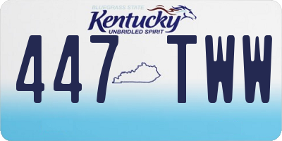 KY license plate 447TWW