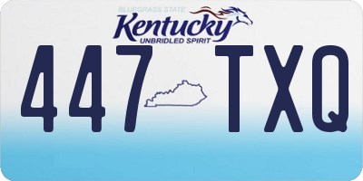 KY license plate 447TXQ