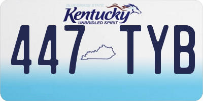 KY license plate 447TYB
