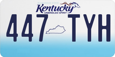 KY license plate 447TYH