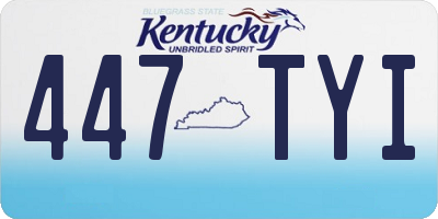 KY license plate 447TYI