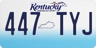 KY license plate 447TYJ