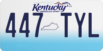 KY license plate 447TYL