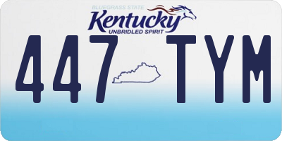 KY license plate 447TYM