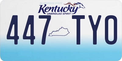 KY license plate 447TYO