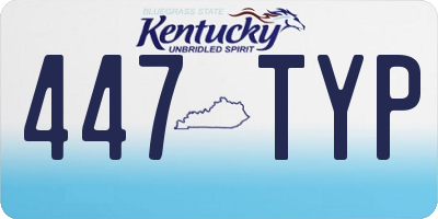 KY license plate 447TYP