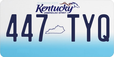 KY license plate 447TYQ