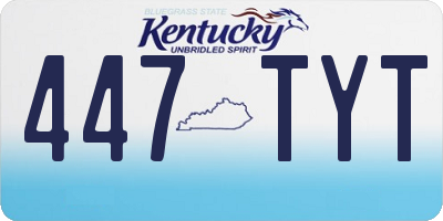 KY license plate 447TYT