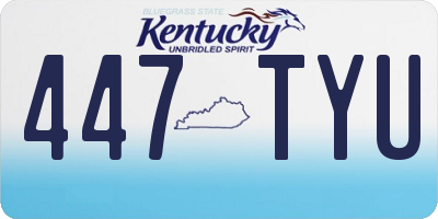 KY license plate 447TYU