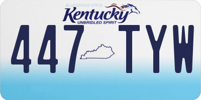 KY license plate 447TYW