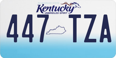 KY license plate 447TZA